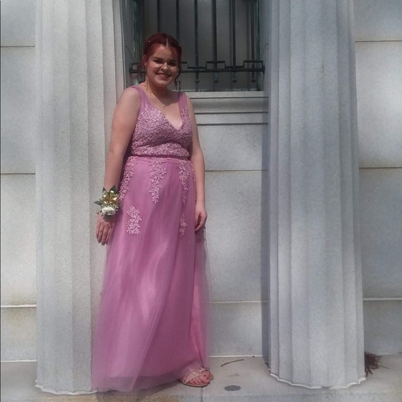Rose pink prom dress - Picture 3 of 3
